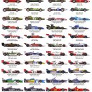 Formula One Drivers World Champions Chart 18"x28" (45cm/70cm) Canvas Print