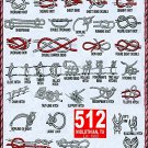 Forty Knots A Visual aid for Knot Tying Boy Scouts Chart 13"x19" (32cm/49cm) Polyester Fabric Poster