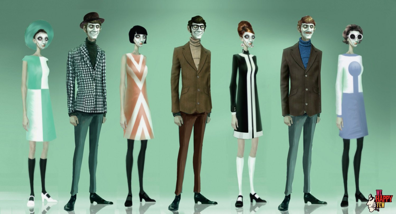 We Happy Few Game 13"x19" (32cm/49cm) Polyester Fabric Poster