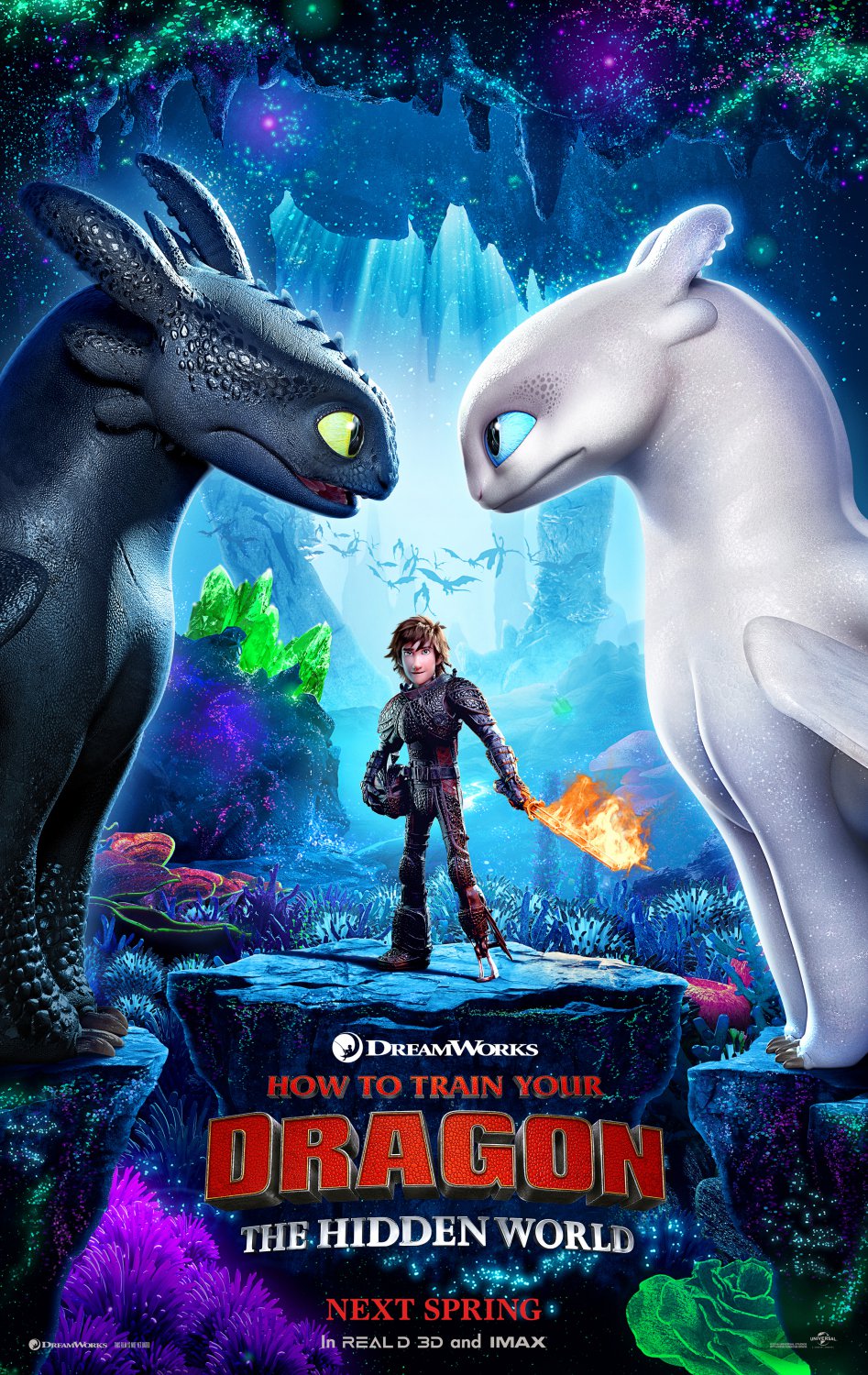 How to Train Your Dragon The Hidden World 13"x19" (32cm/49cm) Polyester Fabric Poster