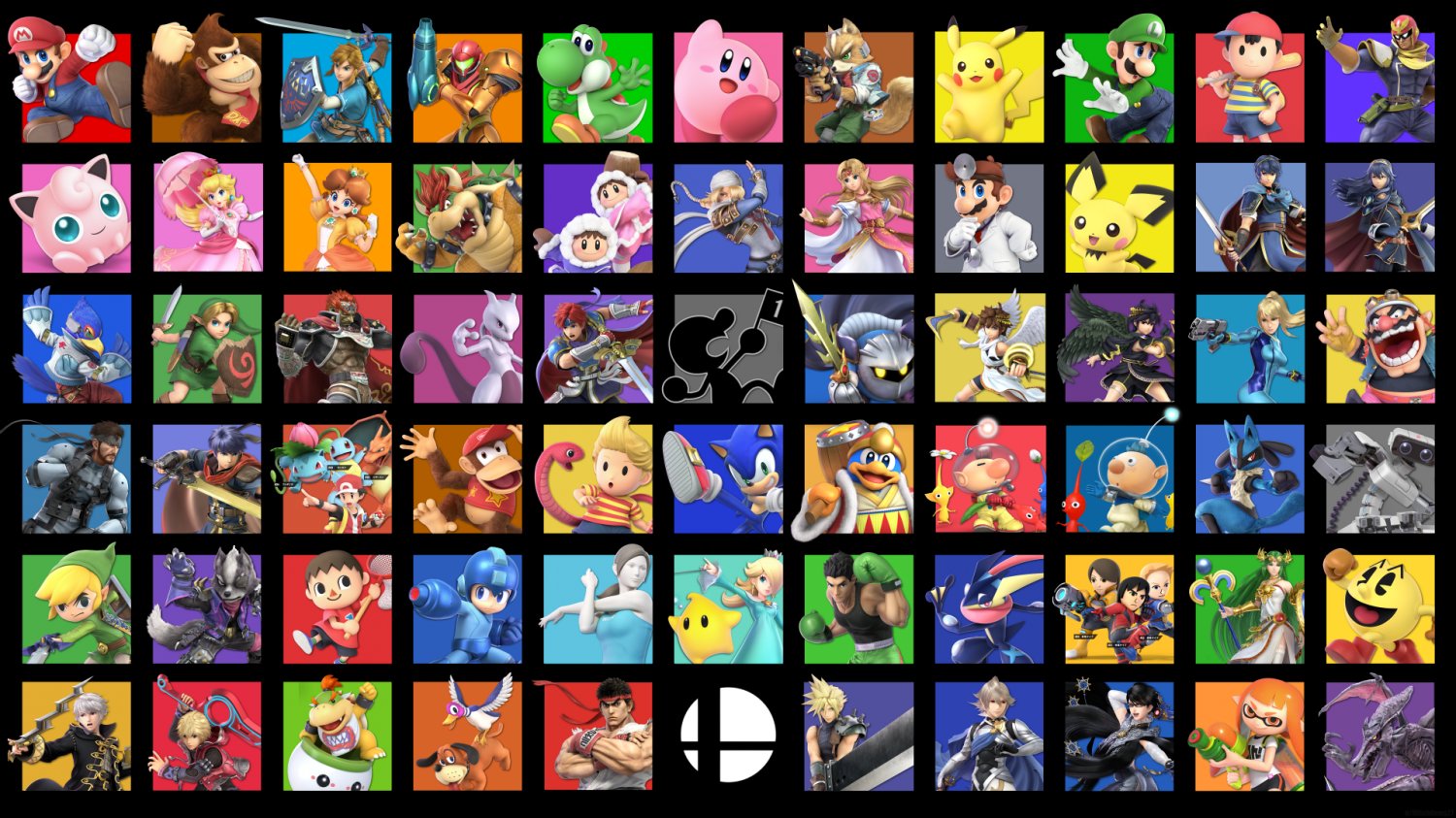 Super Smash Bros Ultimate 13"x19" (32cm/49cm) Polyester Fabric Poster