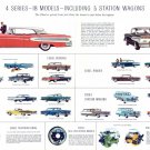 Edsel Foldout Models Vintage Cars Chart 13"x19" (32cm/49cm) Polyester Fabric Poster