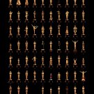 Oscars through 85 years Infographic Chart 13"x19" (32cm/49cm) Polyester Fabric Poster
