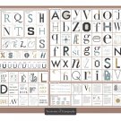 The Taxonomy of Typography Chart 13"x19" (32cm/49cm) Polyester Fabric Poster