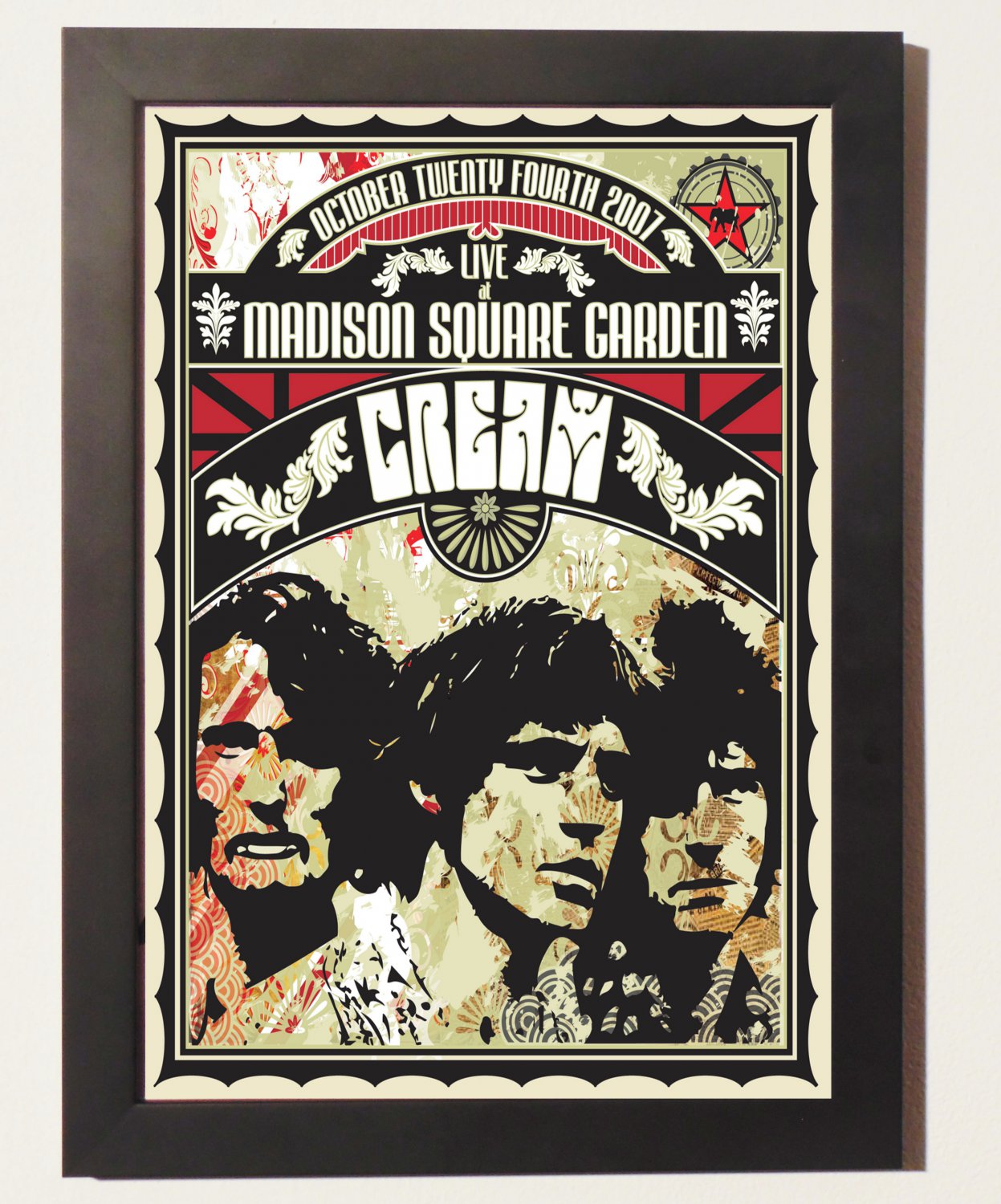 Cream Band 2007 Concert 13"x19" (32cm/49cm) Polyester Fabric Poster