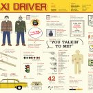 Taxi Driver Infographic Chart Movie 18"x28" (45cm/70cm) Canvas Print