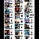 Tracking Time for 007 James Bond Watches Chart 18"x28" (45cm/70cm) Poster