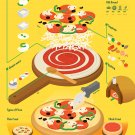 A Slice of Pizza with the World Chart 18"x28" (45cm/70cm) Canvas Print