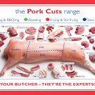 The Pork cuts range Infographic Chart 18"x28" (45cm/70cm) Poster