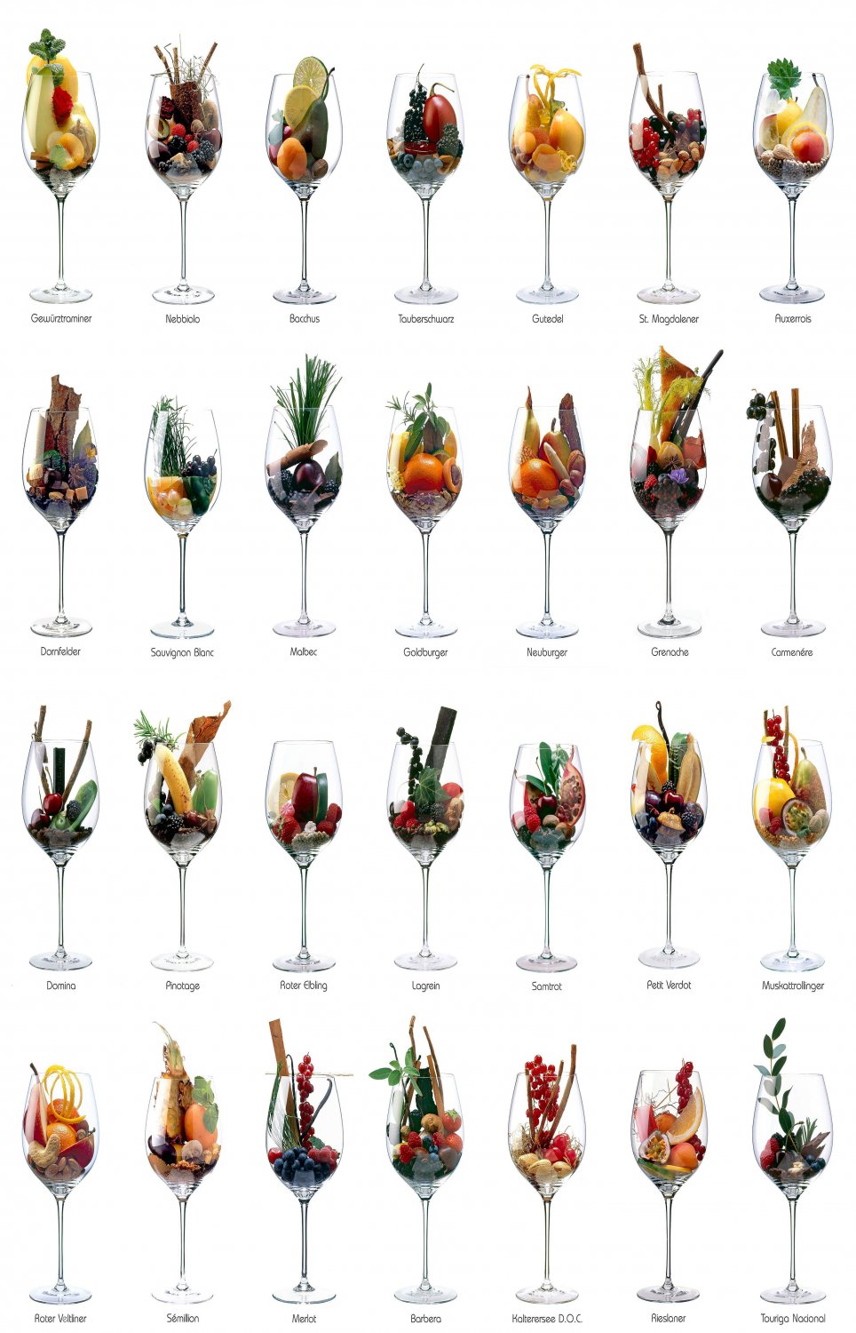 Exotic Alcohol Drinks Cocktails Chart 18"x28" (45cm/70cm) Canvas Print