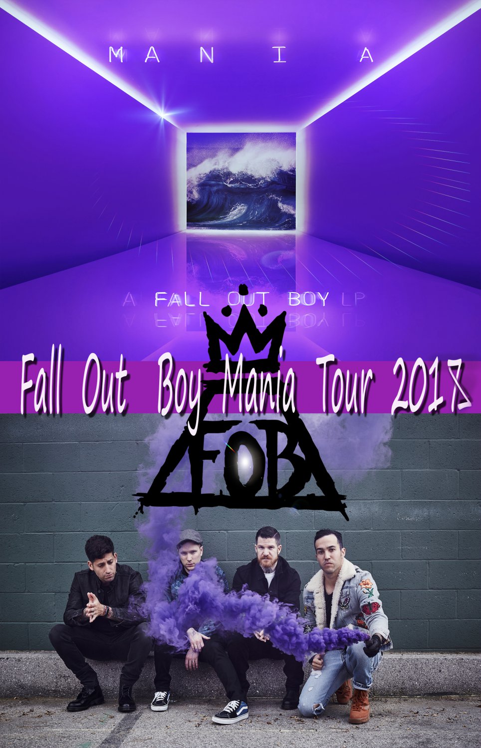 Fall Out Boy M A N I A  13"x19" (32cm/49cm) Polyester Fabric Poster