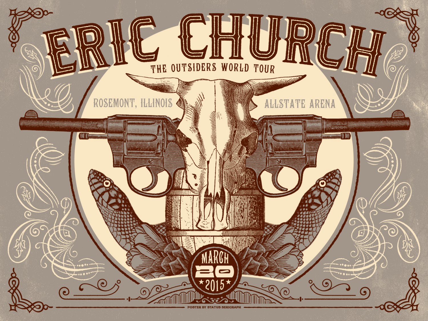 Eric Church 13"x19" (32cm/49cm) Polyester Fabric Poster
