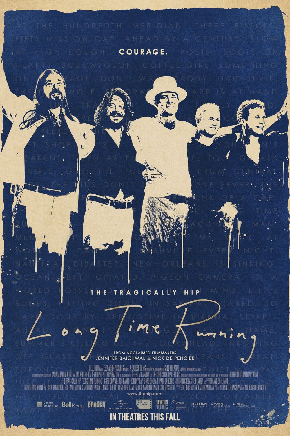 The Tragically Hip Long Time Running 13"x19" (32cm/49cm) Polyester Fabric Poster