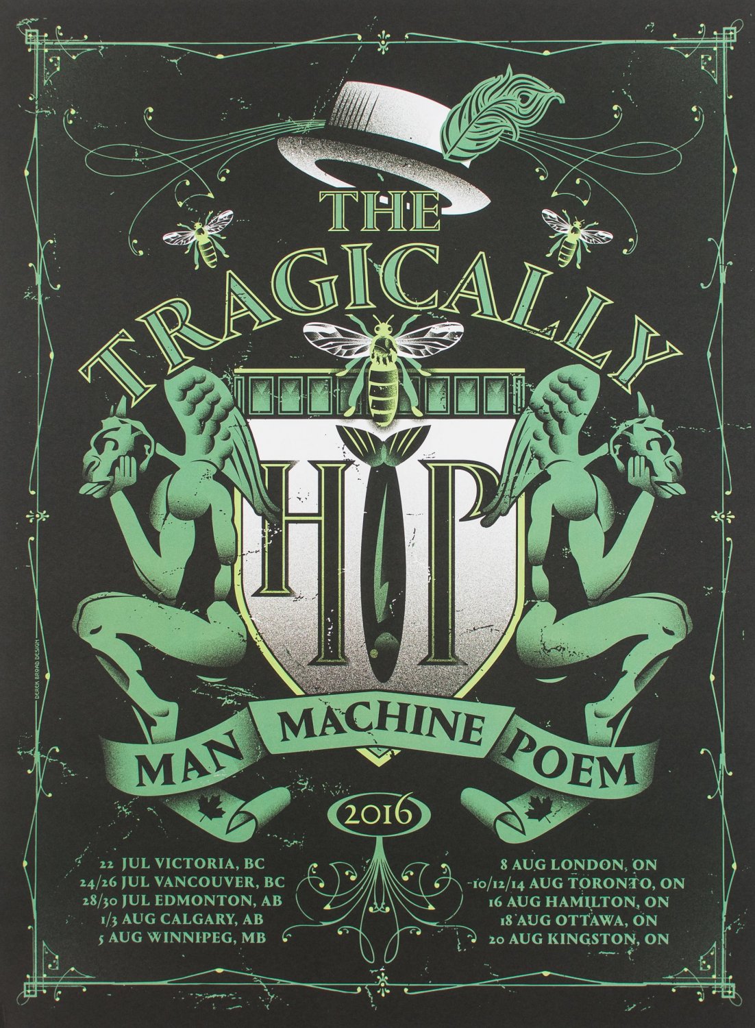 The Tragically Hip Man Machine Poem 13"x19" (32cm/49cm) Polyester Fabric Poster