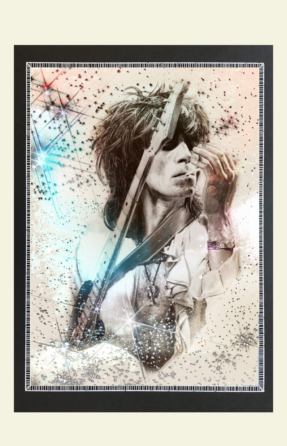 Keith Richards   13"x19" (32cm/49cm) Polyester Fabric Poster