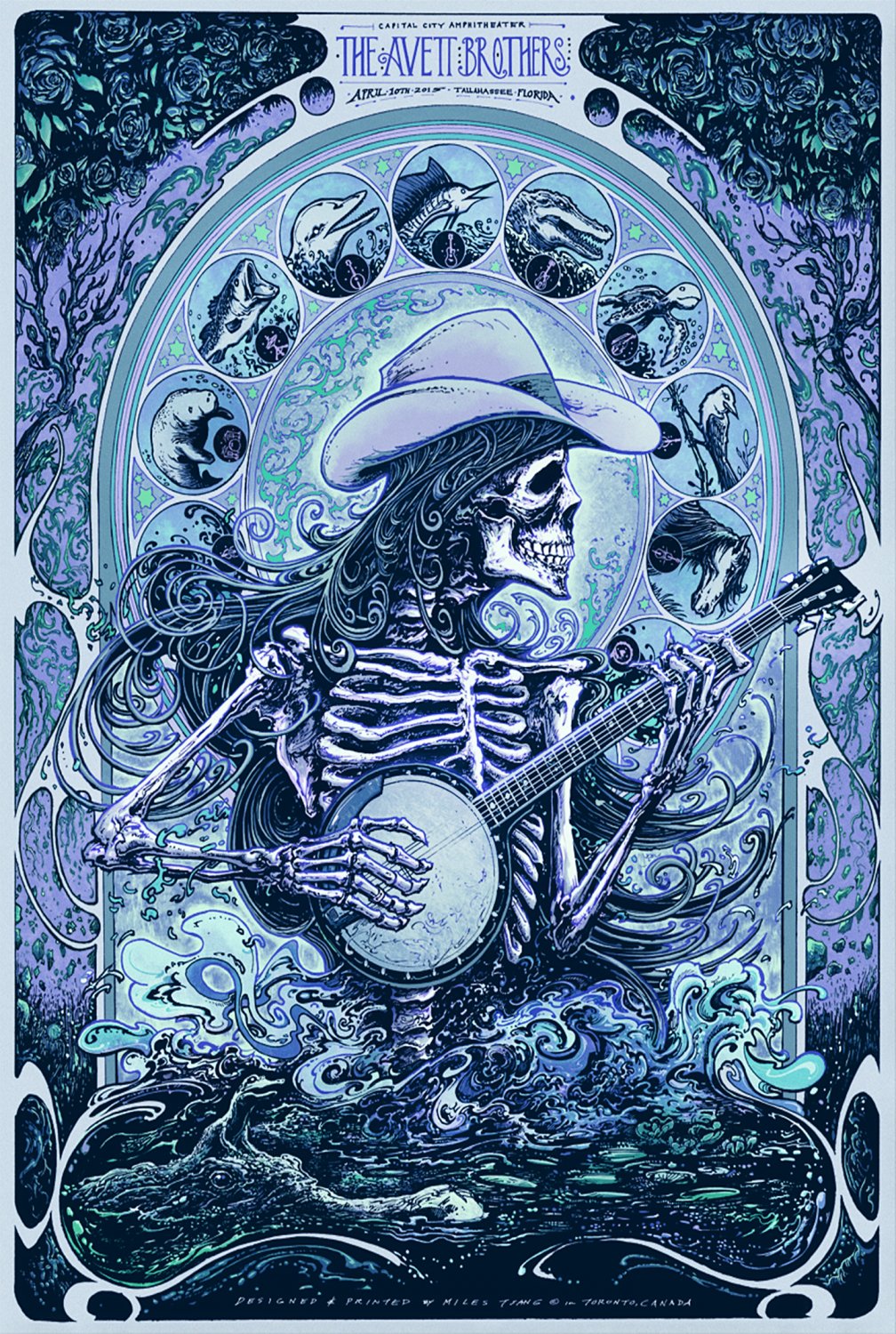 The Avett Brothers Concert Tour  13"x19" (32cm/49cm) Polyester Fabric Poster