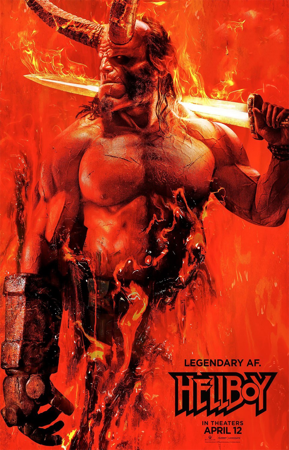 Hellboy Movie  13"x19" (32cm/49cm) Polyester Fabric Poster