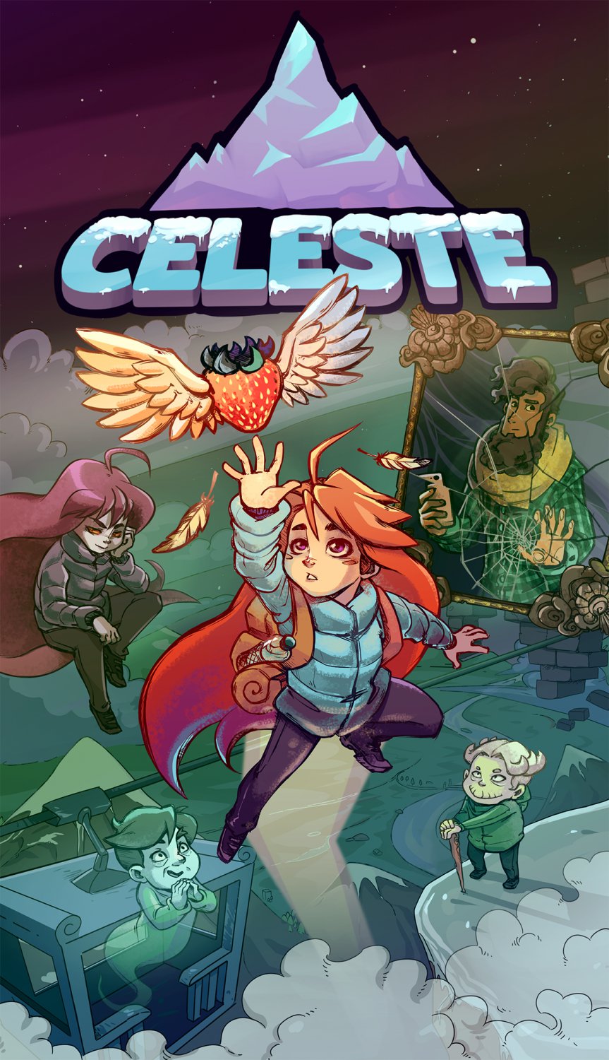 Celeste Game 13"x19" (32cm/49cm) Polyester Fabric Poster