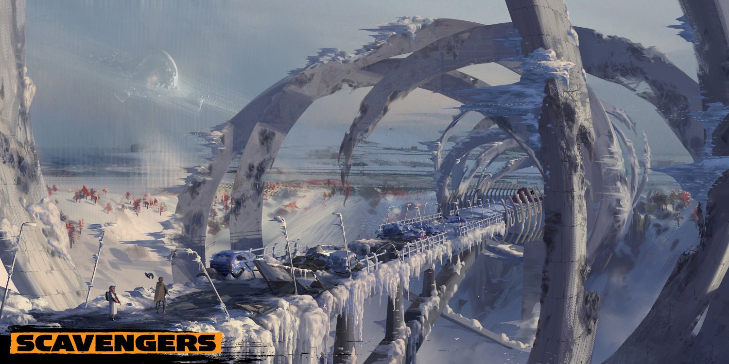 Scavengers Game 13"x19" (32cm/49cm) Polyester Fabric Poster
