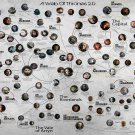Game of Thrones Characters Map 21"x23"  Canvas Print