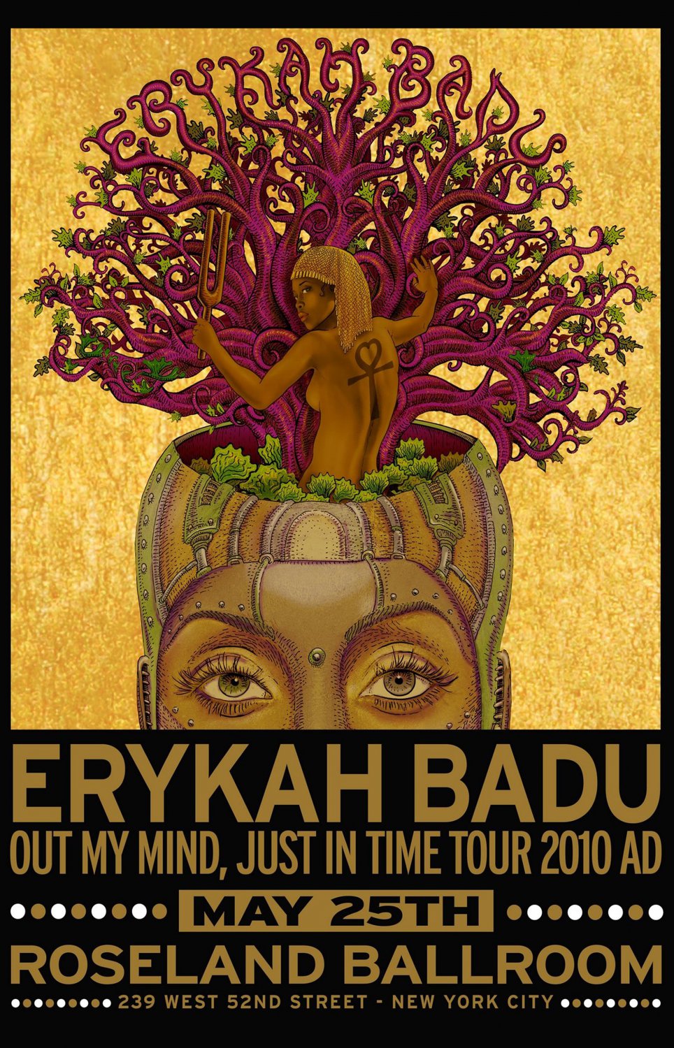 Erykah Badu Concert 8"x12" (20cm/30cm) Satin Photo Paper Poster