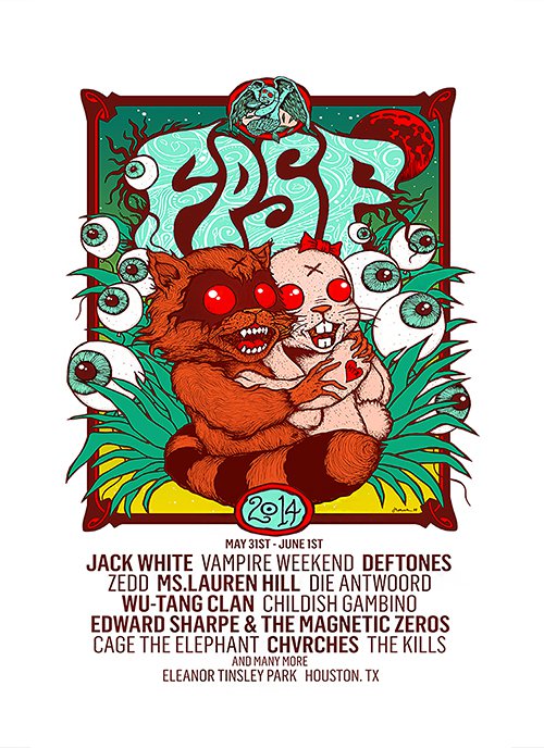 Free Press Summer Festival Jack White Wutang Concert 8"x12" (20cm/30cm) Satin Photo Paper Poster