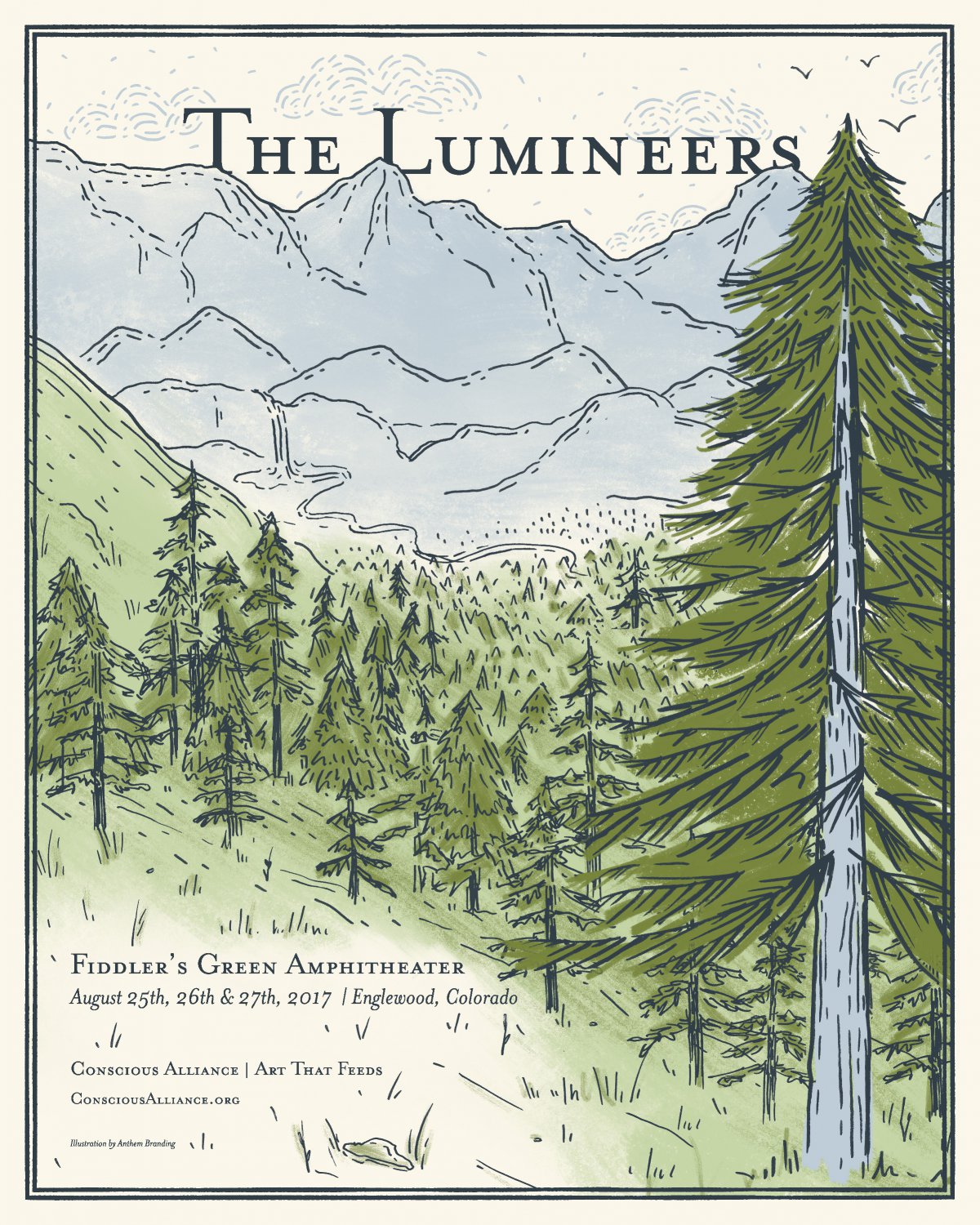 The Lumineers Tour Concert 24"x35" (60cm/90cm) Canvas Print