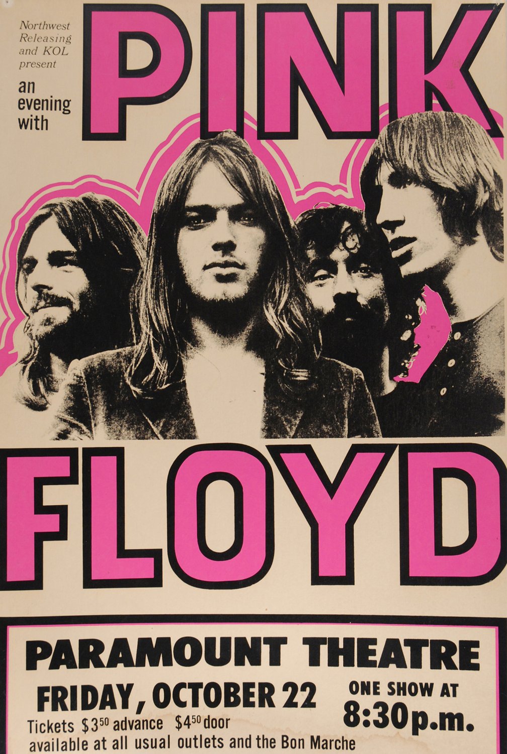 Pink Floyd Paramount Theatre Concert Tour 18"x28" (45cm/70cm) Poster