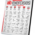 No-equipment Ab Exercises Workout Chart 14"x20" (35cm/51cm) Canvas Print