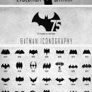 Evolution of Batman Logo Chart 24"x35" (60cm/90cm) Canvas Print
