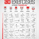 No-equipment Ab Exercises Workout Chart 18"x28" (45cm/70cm) Canvas Print