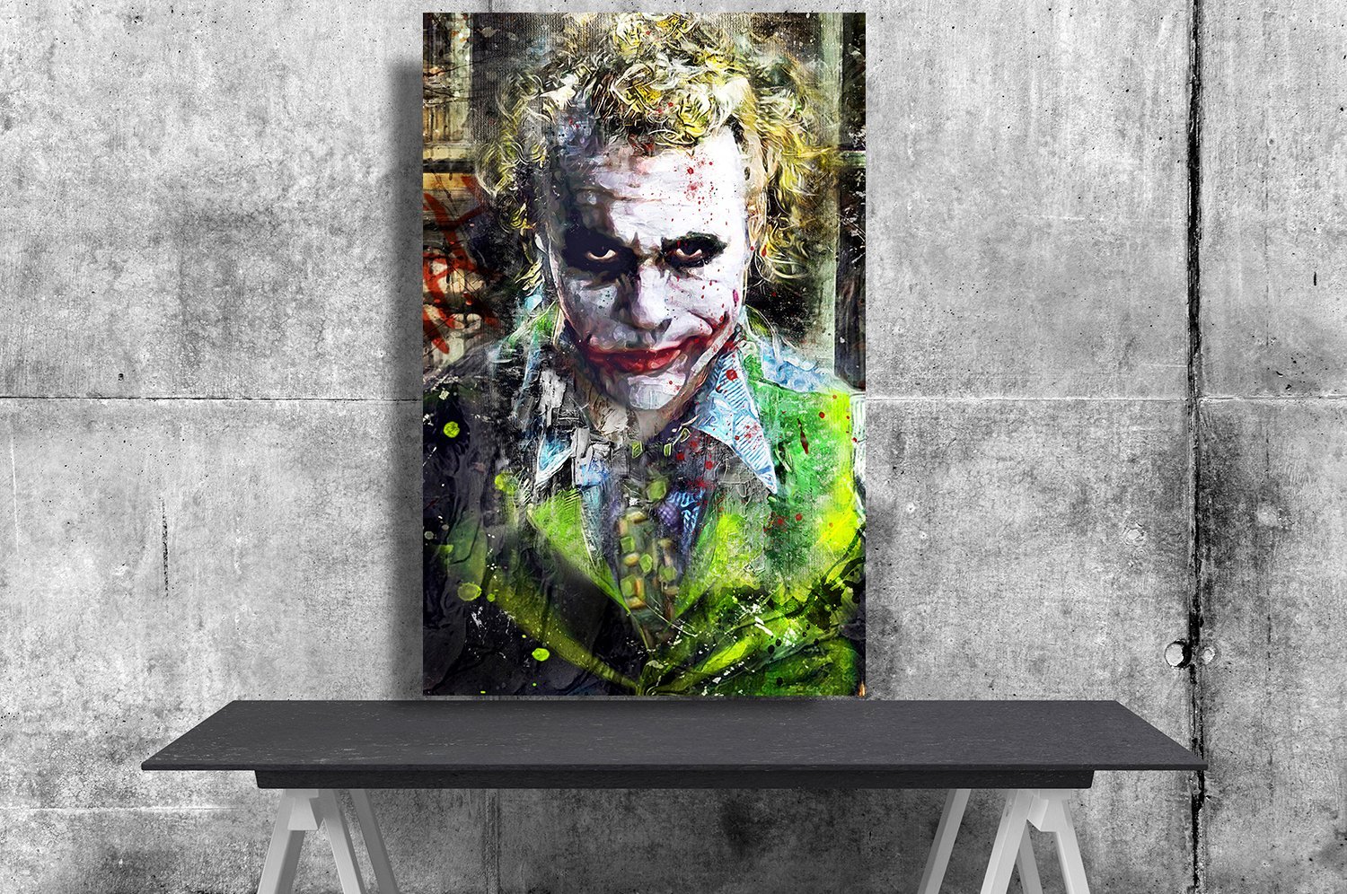 The Joker, Heath Ledger  24"x35" (60cm/90cm) Canvas Print
