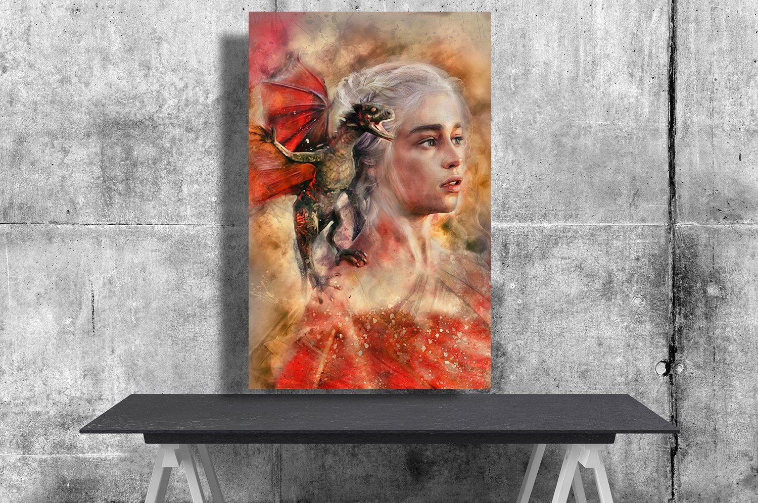 Game of Thrones, Daenerys Targaryen, Emilia Clarke 18"x28" (45cm/70cm) Canvas Print