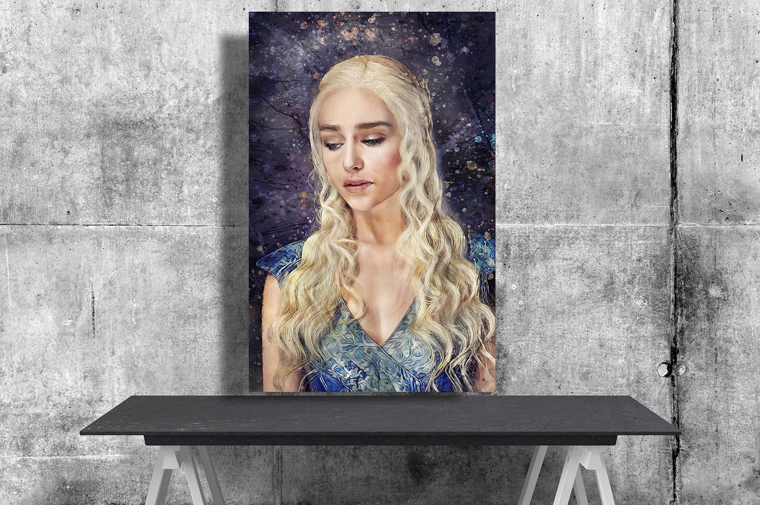 Game of Thrones, Daenerys Targaryen, Emilia Clarke 18"x28" (45cm/70cm) Canvas Print