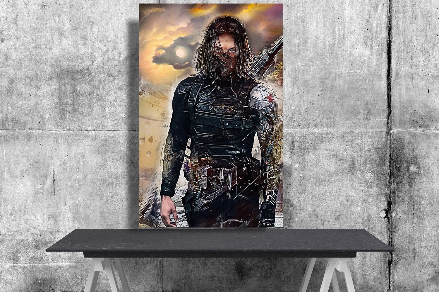 Winter Soldier Bucky Barnes  18"x28" (45cm/70cm) Canvas Print