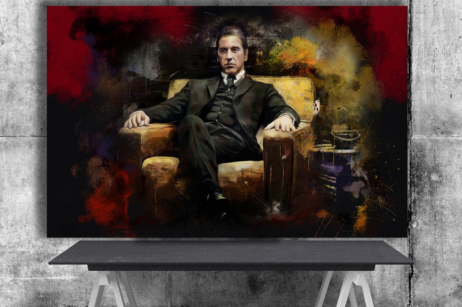 The Godfather Al Pacino 24"x35" (60cm/90cm) Canvas Print