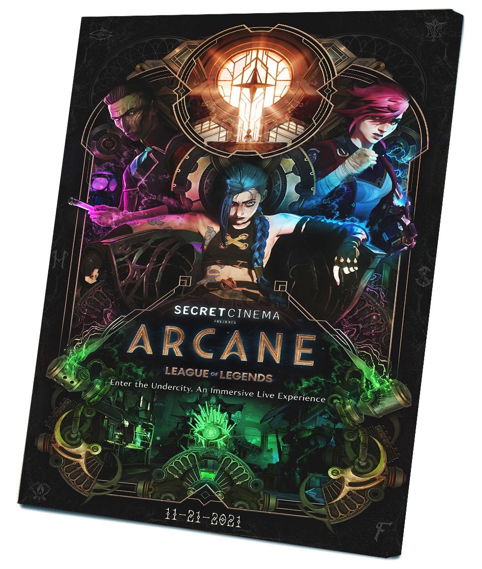 Arcane League of Legends Silco Jinx Vi 16"x24" (40cm/60cm) Wrapped Canvas Print