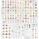 South Park Characters Charted Chart  24"x35" (60cm/90cm) Canvas Print