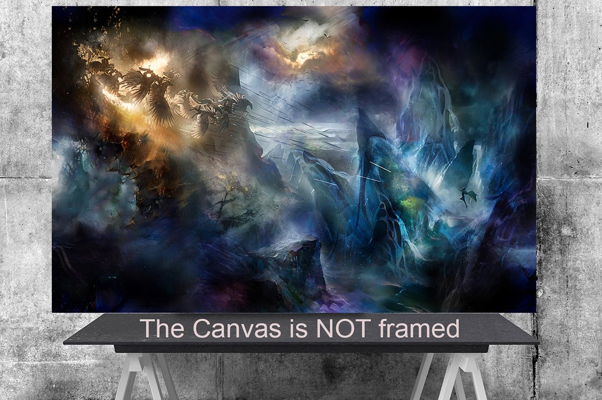 Hela vs the Valkyries 14x28 inches Canvas Print