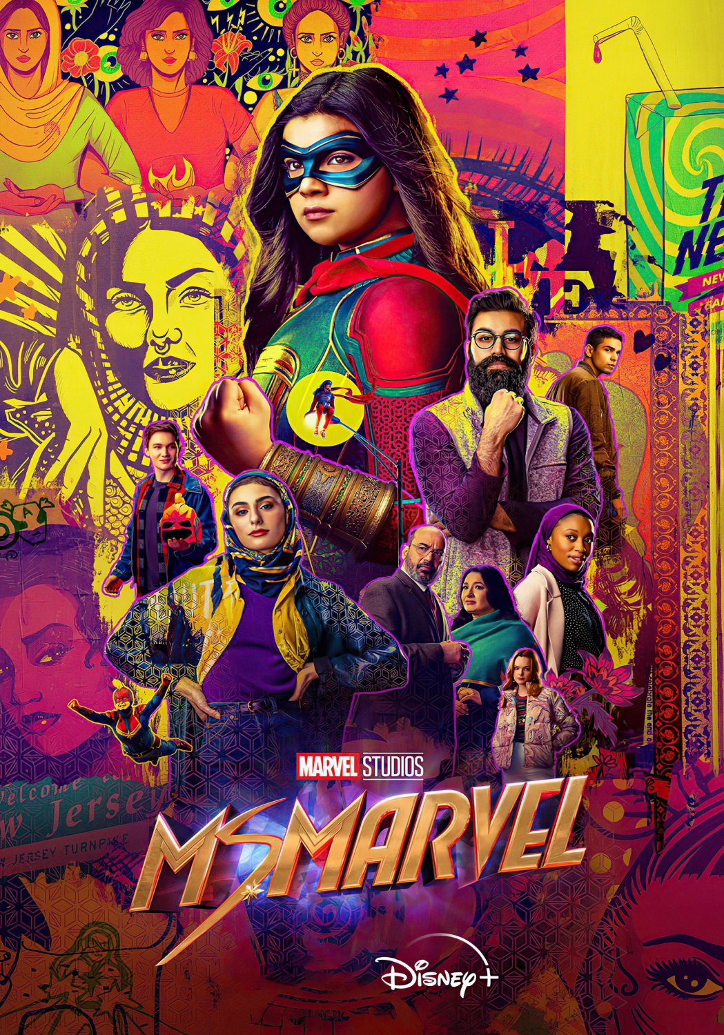 Ms Marvel, Miss Marvel, Avengers 24"x35" (60cm/90cm) Canvas Print
