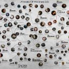 Game of Thrones Characters Map  23"x25" Canvas Print