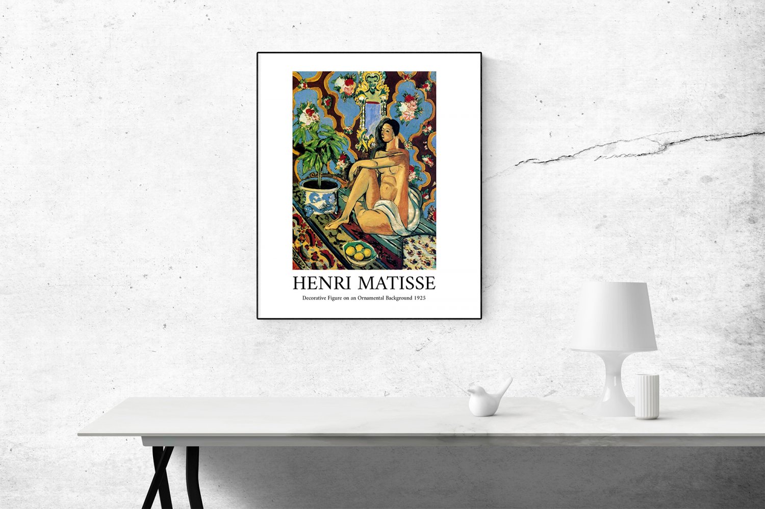 Henri Matisse Decorative Figure on an Ornamental Background   24"x35" (60cm/90cm) Canvas Print