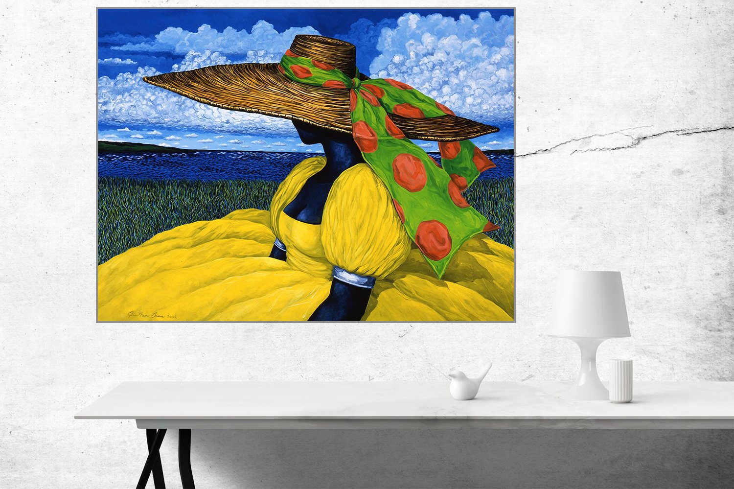 African American Art Print By J. Green 31x24 inches Canvas Print