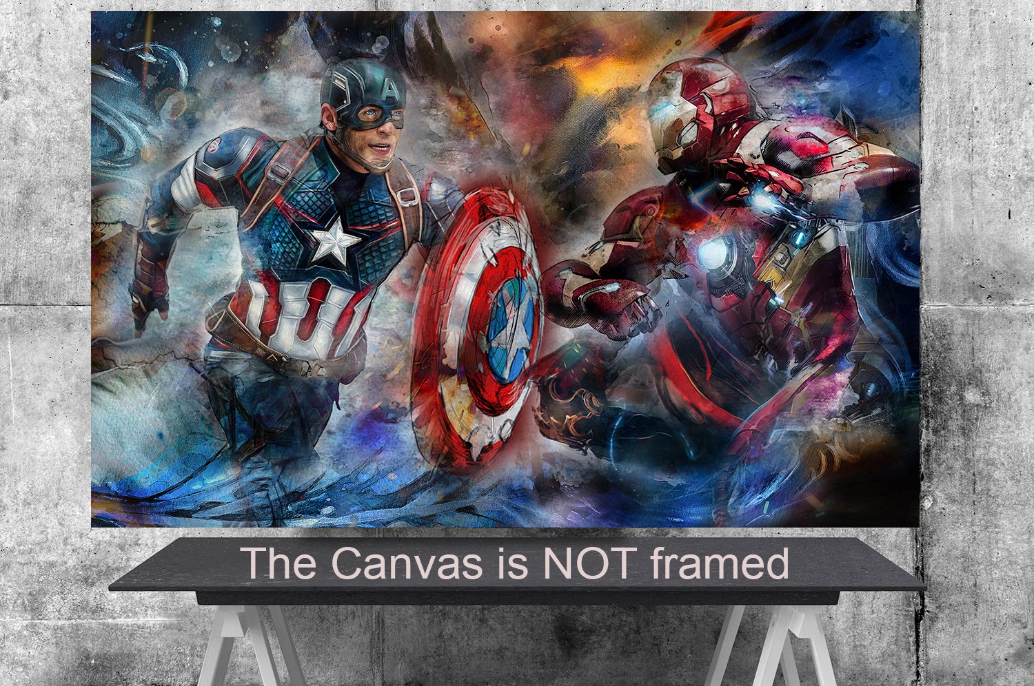 Civil War Captain America Iron Man 18"x28" (45cm/72cm) Canvas Print