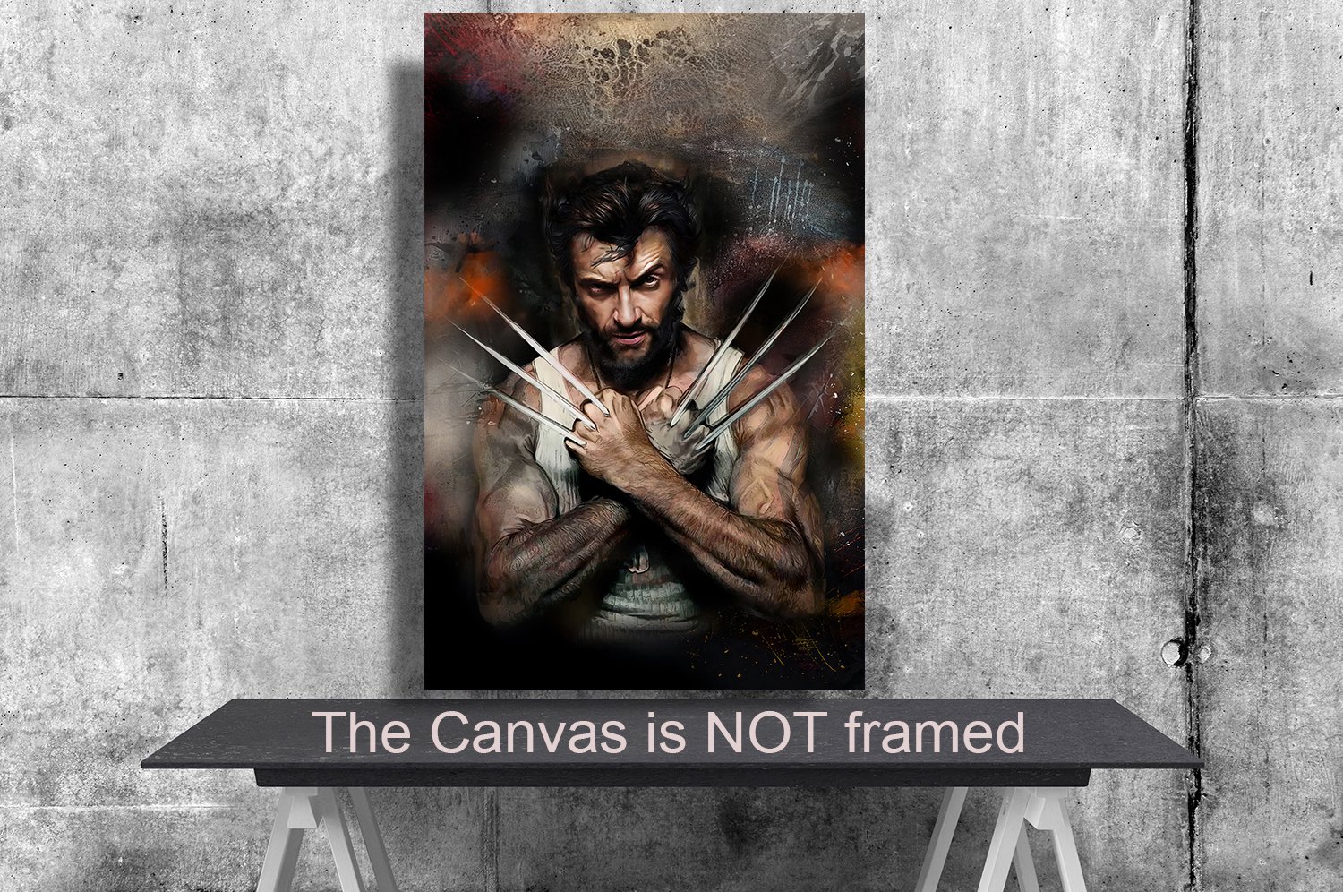 Hugh Jackman Wolverine  24"x35" (60cm/90cm) Canvas Print