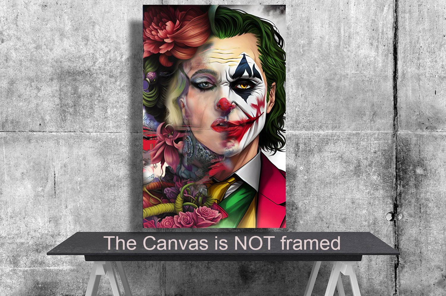 Joker and Lady Gaga  24"x35" (60cm/90cm) Canvas Print