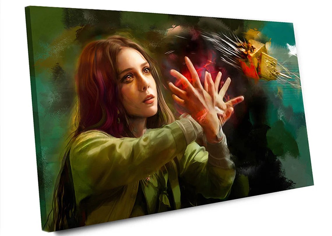 Wanda Vision ,Scarlet Witch, Wanda Maximoff 16x24 inches Wrapped Canvas
