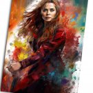 Wanda Vision ,Scarlet Witch, Wanda Maximoff 16x24 inches Wrapped Canvas
