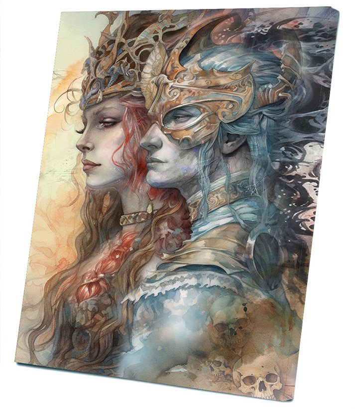 Hades And Persephone 16"x24" (40cm/60cm) Wrapped Canvas Print