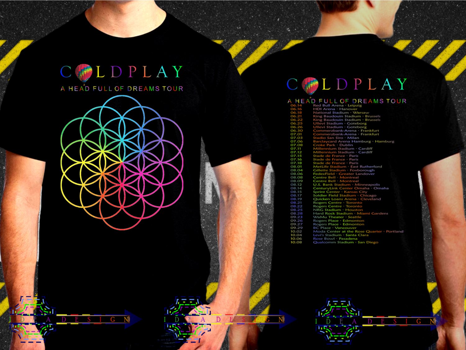 coldplay a head full of dreams t shirt